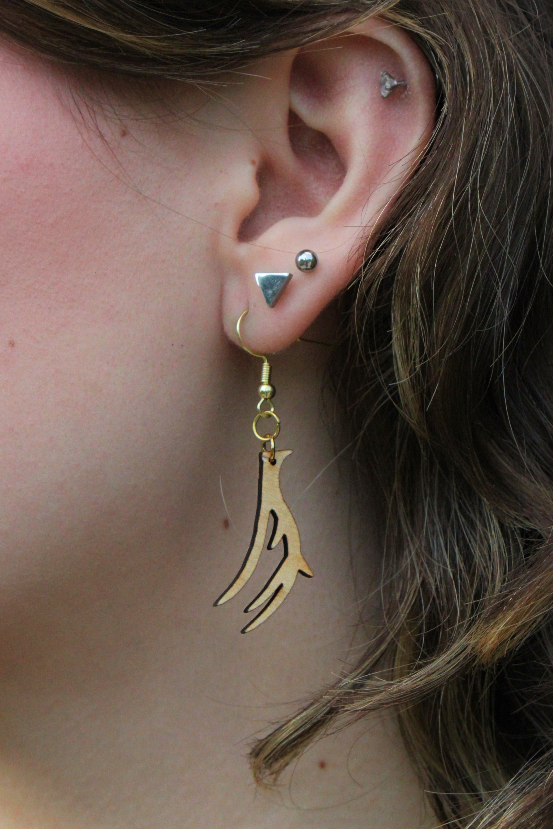 Deer Wooden Earrings